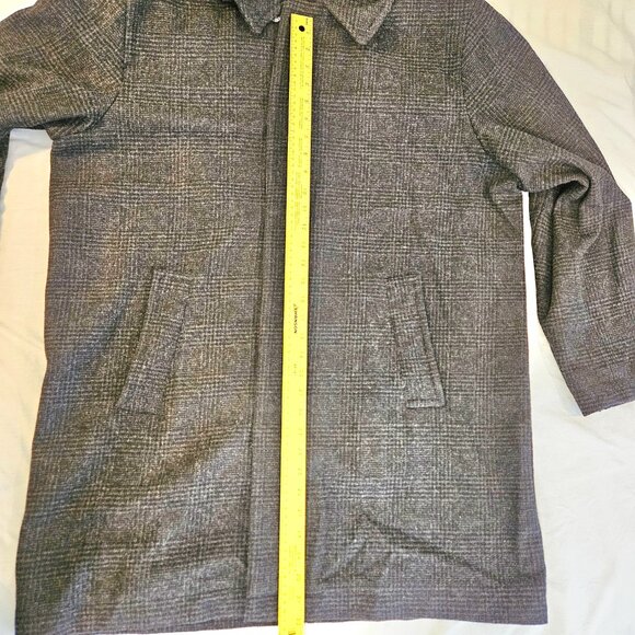 Men's Michael Kors Wool Blend Overcoat Size XL Medium Tweed Knee Length - Picture 10 of 13